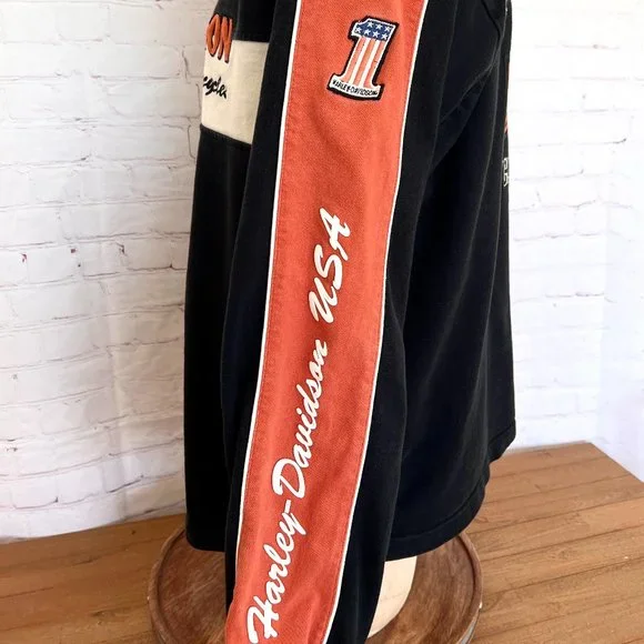 Harley-Davidson Motorcycles- Pullover V-Neck Sweatshirt - Size XL